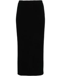 Allude - Ribbed-knit Midi Skirt - Lyst