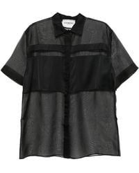 Iceberg - Sheer-Panel Shirt - Lyst