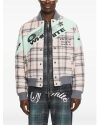 Off-White c/o Virgil Abloh - Royal Check Bomber Jacket - Lyst
