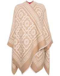 La DoubleJ - Tiles-Print Reversible Poncho - Lyst