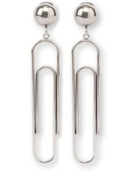 Moschino - Pin-Shape Drop Earrings - Lyst