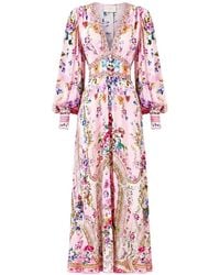 CAMILLA - Robe Longue Palatial Pastels À Ornements En Cristal - Lyst