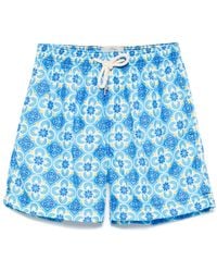 Peninsula - Short De Bain À Imprimé Graphique - Lyst