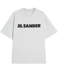 Jil Sander - Camiseta de algodón con logo estampado - Lyst
