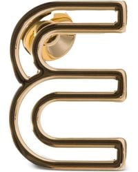 Miu Miu - Metal Logo Brooch - Lyst
