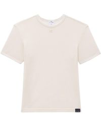 Courreges - Logo-embroidered Mesh T-shirt - Lyst