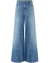 Pinko - Flared Wide-Leg Jeans - Lyst