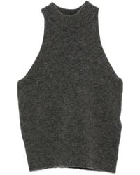 Roberto Collina - Top De Canalé Con Cuello Halter - Lyst