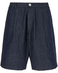 Alpha Studio - Pleated Elasticated-Waist Shorts - Lyst