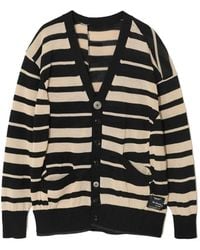 Undercover - Striped V-Neck Cardigan - Lyst