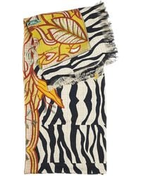 Pierre Louis Mascia - Floral Zebra-Print Scarf - Lyst