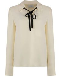 St. John - Blouse Met Lange Mouwen - Lyst