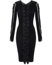 Elisabetta Franchi - Bow-Detail Midi Dress - Lyst