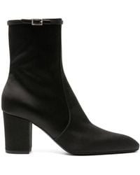 Saint Laurent - Betty 70mm Silk Ankle Boots - Lyst