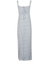 Mar De Margaritas - Megan Floral Tie-Detail Maxi Dress - Lyst