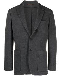 Canali - Single-breasted Ribbed-knit Blazer - Lyst