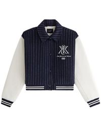 Kith - Campbell Pinstripe-Print Cropped Bomber Jacket - Lyst