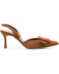 Manolo Blahnik - Escarpins Mayslibi 70 Mm En Daim - Lyst