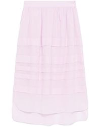 Peserico - Falda midi de algodón - Lyst