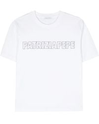 Patrizia Pepe - Strass Logo T-Shirt - Lyst