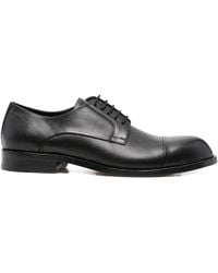 BOSS - Leather Lace-Up Derby Shoes - Lyst