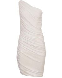 Norma Kamali - Diana One-Shoulder Ruched Mini Dress - Lyst