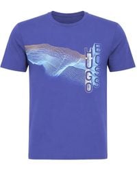 HUGO - Graphic-Print Short-Sleeves T-Shirt - Lyst
