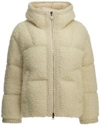 Moncler - Cristallin Hooded Wool-Blend Short Down Jacket - Lyst