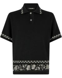 Roberto Cavalli - Jacquard-Motif Polo Shirt - Lyst