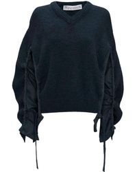 JW Anderson - Pull En Laine Mélangée À Détail Froncé - Lyst