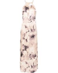 Erika Cavallini Semi Couture - Abstract-print Silk Dress - Lyst