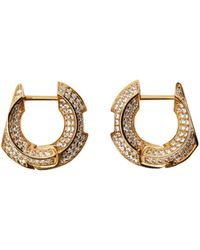 Burberry - Crystal-embellished Hoop Earrings - Lyst