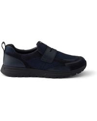 Prada - Prax Mesh Fabric And Leather Loafers - Lyst