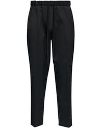 MM6 by Maison Margiela - Drawstring Tailoring Wool Trousers - Lyst