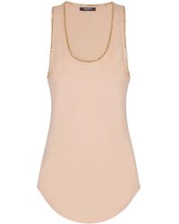 Balmain - Top con detalle de cadena - Lyst