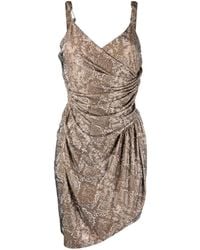 Philipp Plein - Python-Print Embellished Mini Dress - Lyst