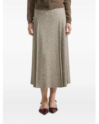 Seventy - Pleated A-Line Midi Skirt - Lyst