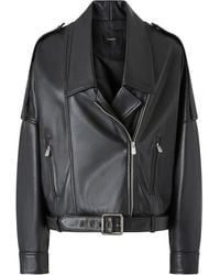 Pinko - ドロップショルダー ライダースジャケット - Lyst