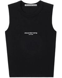 Alexander Wang - Top Entallado Con Logo Estampado - Lyst