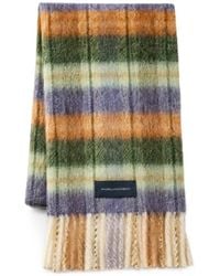 Piquadro - Check-Pattern Fringed Scarf - Lyst