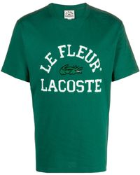 Lacoste - X Le Fleur Cotton T-shirt - Lyst