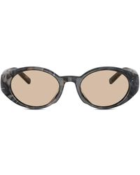 DIESEL - Lunettes De Soleil À Monture Ovale - Lyst