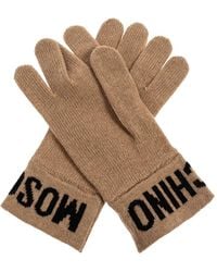 Moschino - Handschuhe Mit Logo-Detail - Lyst