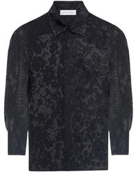 Marine Serre - Camicia Con Applicazione A Fiori - Lyst