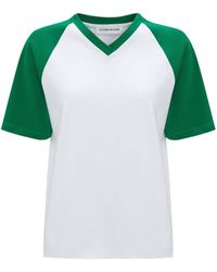 Victoria Beckham - Football T-Shirt aus Bio-Baumwolle - Lyst