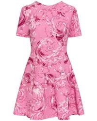 Versace Jeans Couture - Dress With "Barocco" Pattern - Lyst
