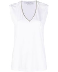 Fabiana Filippi - Cotton V-necked Top - Lyst