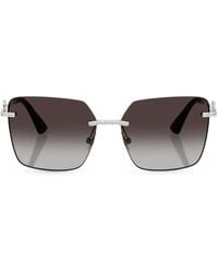 Dolce & Gabbana - Crystal-Embellished Dg Logo Sunglasses - Lyst