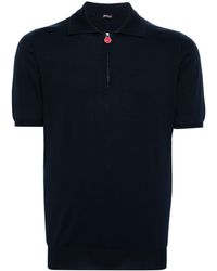 Kiton - Zipped Cotton Polo Shirt - Lyst