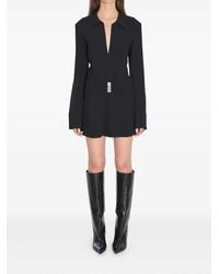 The Attico - Mini-Jurk Met Gespdetail En V-Hals - Lyst